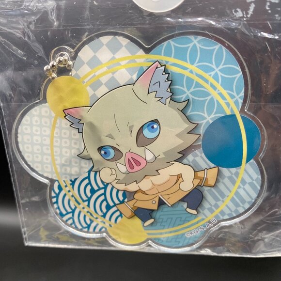 Demon Slayer Kimetsu no Yaiba Inosuke Hashibara Chibi Bag Acrylic Charm - Picture 1 of 7